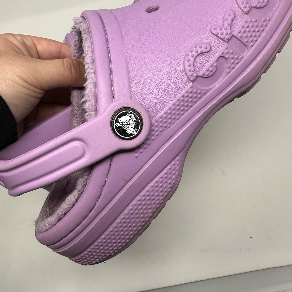 Crocs Unisex Classic Lined Clogs - Lavender Unisex Sz M7/W9 Purple Slip On - Picture 5 of 7